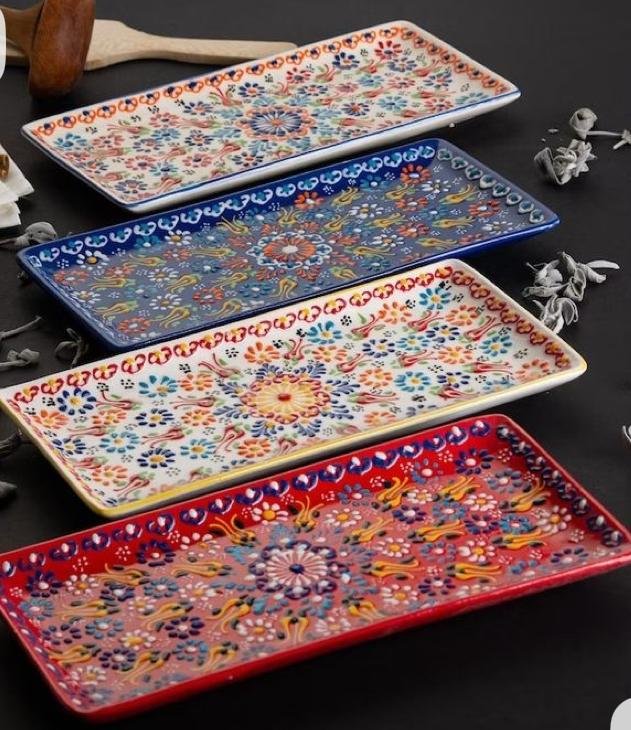 ceramic rectangular trays 