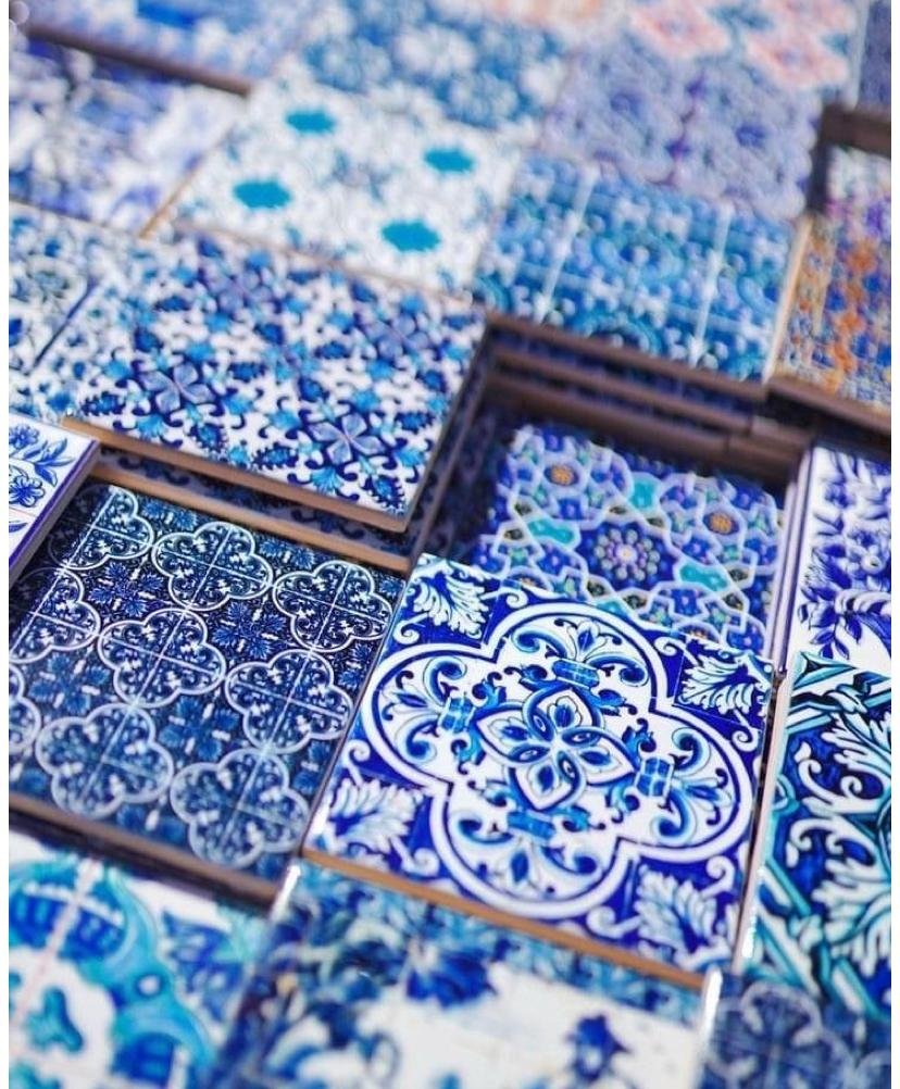 ceramic tilework. 