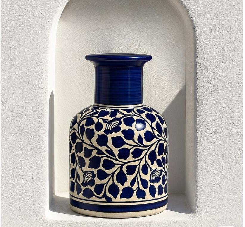 hand-painted ceramic flower vase