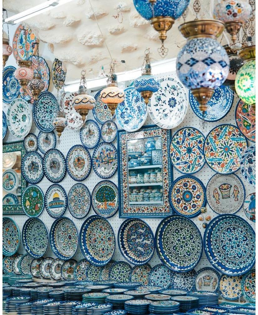 hand-painted blue and white ceramic plates